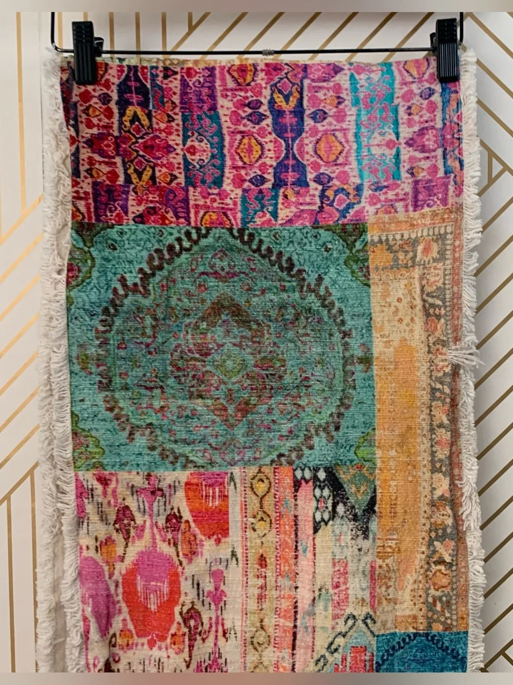 Bohemian Boho Table Runner rustic colorful Anthropologie pier one inspired 74x14